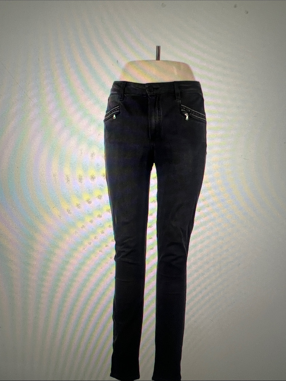 Black Slim Zip Pocket Jeans
